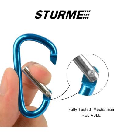 STURME Aluminum D Ring Carabiners Set - 24 PCS Mini Keychain Clips for Outdoor Camping - Durable & Spring Loaded Gate - Buy Online on SooperMarket.com