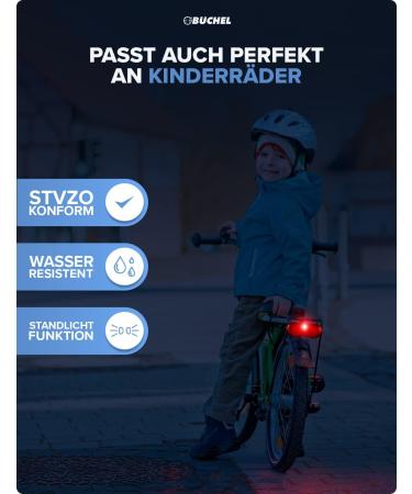 B chel LED Bicycle Luggage Rack Light | STVZO Approved Rear Taillight for Dynamo & E-Bike | Compact 11.69 x 5.02 x 1.79 cm - Buy Online on SooperMarket.com