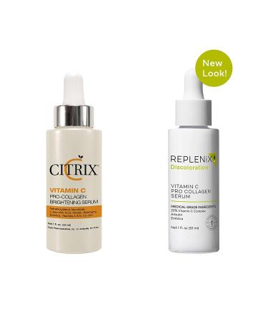 Replenix Vitamin C Pro Collagen Serum | Brightening Treatment for Dark Spots | Reduces Fine Lines & Wrinkles | 1 oz - Buy Online on SooperMarket.com