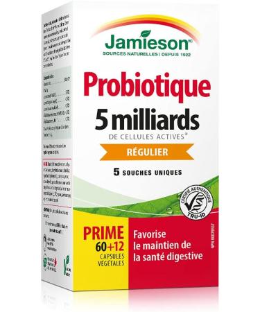 Jamieson Probiotics 5 Billion Active Cells - Regular Strength & Omega-3 Select 1 000 mg 5 Billion+ Omega-3 200 Count (Pack of 1) - Buy Online on SooperMarket.com