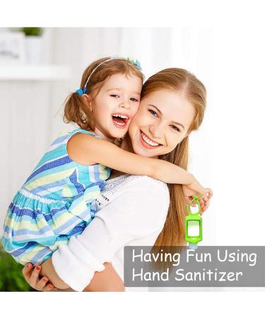 ICHOEEU 4 Pack Travel Size Refillable Squeeze Bottles with Silicone Sleeve - Leakproof Flip Cap Keychain Bottles for Hand Sanitizer - 60ml/2oz - 4 Count - Buy Online on SooperMarket.com