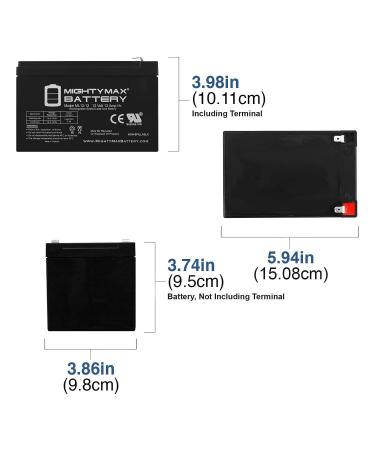 Mighty Max 12V 12AH UPS Battery - Replace BB Battery BP12-12-T2 | High-Quality ML12-12 for International Shipping - Buy Online on SooperMarket.com