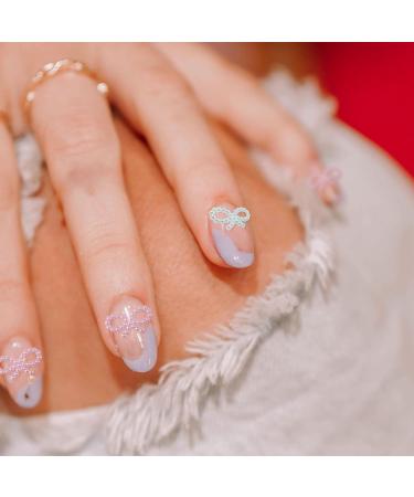 WLLHYF 480 Pcs 3D Nail Charms Assorted Colorful Multi Shapes Pearl Charms Heart Flower Bow Star Mixed Applique Cute Hollow Beads Manicure Decoration for Nail Art DIY Crafts Jewelry Accessories - Buy Online on SooperMarket.com