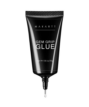 Makartt No Wipe Nail Rhinestone Glue Gel Super Adhesive Nail Gel for Gems Nail Art Gel Glue for Rhinestones Crystal Stones Jewels Nail Rhinestone Gel 30g