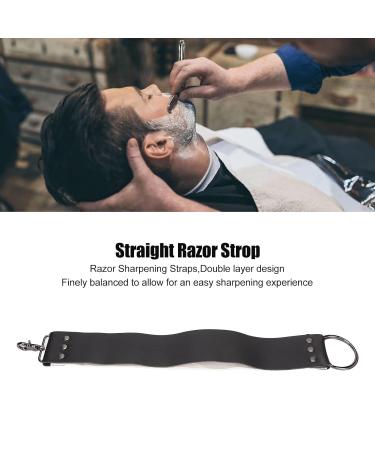 Premium Razor Leather String Strap - Elegant Black with Brass Anchor Hooks for Knife Sharpening - Buy Online on SooperMarket.com