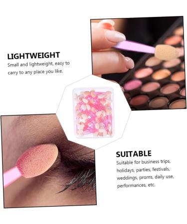 Baluue 50pcs Double Ended Eyeshadow Brush Eye Makeup Tools Makeup Eyeshadow Face Powder Kit Pink Plastic - Buy Online on SooperMarket.com