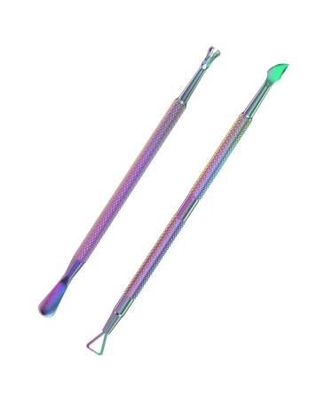 Cuticle Pusher Nail Polish Remover Stainless Steel Manicure Tool Set Gel Nail Polish Peeler Scraper Nail Care Stick Pedicure Kit for Fingernail and Toenail, opove P1, Color Gradient Buy X7 Get It 90% Off