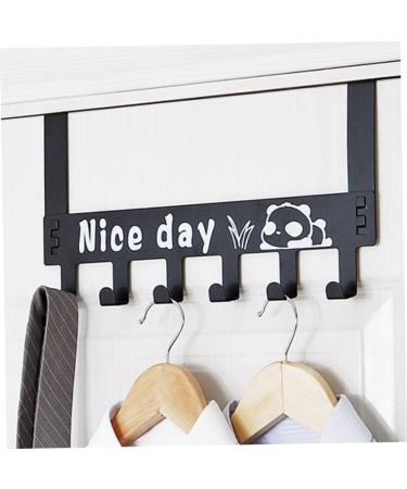 PRETYZOOM Over Door Clothes Hanger Rack Hook up On The Door Coat Rack medium Black - Buy Online on SooperMarket.com