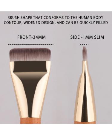 Jomewory Blending Brush for Makeup Wooden Handle Liquid Foundation Brush Face Makeup Tool Professional Contour Brush for Liquid Cream Powder Blending Buffing - Buy Online on SooperMarket.com