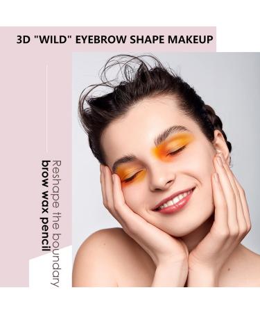 LSxia Double-headed Eye Brow Wax Pen - 2 in 1 Clear Gel Pencil with Comb, Waterproof Brow Styling for 3D Eyebrows makeup - Buy Online on SooperMarket.com