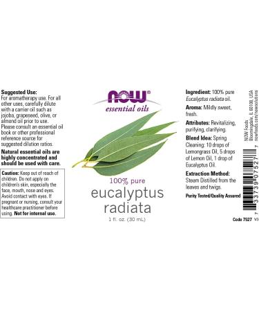 Now Foods Eucalyptus Radiata Essential Oil 1 fl oz - Pure Aromatherapy | Natural Wellness - Buy Online on SooperMarket.com