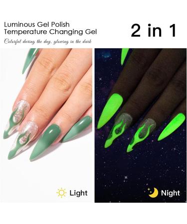 MSRUIOO Colour Changing Gel Nail Polish Set Glow in the Dark Gel Nail Polish Kit Temperature Mood Change Nail Gel Polish Soak Off LED Gel Nail Kit 6 Pieces 8 ml - Buy Online on SooperMarket.com
