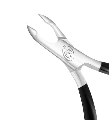 Professional Cuticle Nipper & Pusher - Stainless Steel Cuticle Remover Tool for Manicure & Pedicure (Black) - International Shipping Available - Buy Online on SooperMarket.com