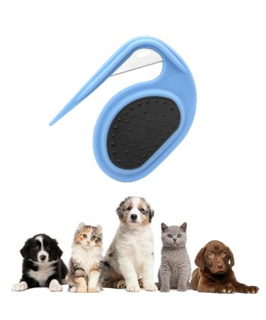 Knitting COMB PET PET GROOMING TOOL CAT COMB DOG PET HAIR REMOVAL GRooming Brush Knotting Comb for Cats Knotting Comb Cats Pet Massage Hair Removal Com For Removing Tangled Hair (Blue)