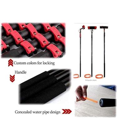 High Window Cleaning Kit with Pole Cleaning Pole easy to install and disassemble Washing Kit for Extension Poles 55cm Brush Head 10M/33FT - Buy Online on SooperMarket.com