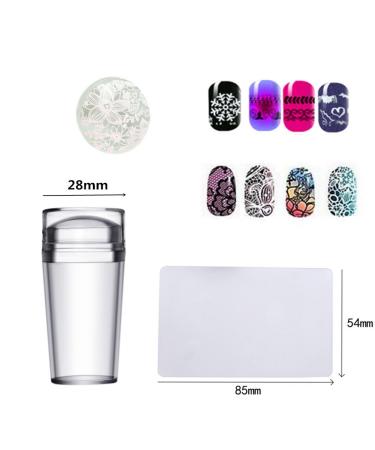 15-Piece Nail Art Stamping Kit - Christmas & Love Designs Includes 5 Plates 2 Stampers and Storage Bag - Buy Online on SooperMarket.com