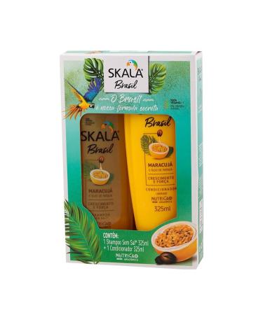 Skala - Linha Brasil - Kit Maracuja e Oleo De Pataua Shampoo e Condicionador (2 x 325 Ml) - (Brazil Collection - Passion Fruit and Pataua Oil Shampoo & Conditioner Set (2 x 11 Fl Oz))
