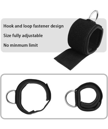 Vishusju Neoprene Ankle Wrist Cuffs with D-Ring for Cable Machines - Adjustable Glute Kickback Straps for Legs Exercise - Buy Online on SooperMarket.com