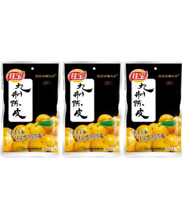 Jiabao Preserved Mandarin Tangerine Peel Chinese Sweet & Sour Healthy Snacks 45g (Pack of 3) - Buy Online on SooperMarket.com