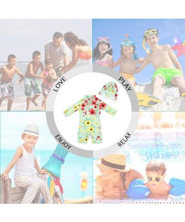 UPF 50+ Light Green Baby Girl One Piece Swimwear Suit with Sun Hat 9-12 Months - Buy Online on SooperMarket.com