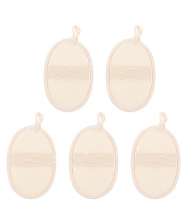 5 Pack Shower Loofah Sponge Pads Exfoliating Body Scrubber Face Exfoliator Scrubber Exfoliating Facial Loofah Scrubbers Bath Sponge Brush for Men and Women Spa and Shower