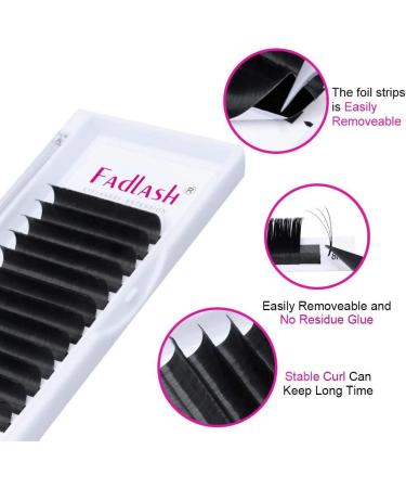 Easy Fan D Curl 0.07 8mm Single Lashes - Russian Volume Eyelash Extensions - Buy Online on SooperMarket.com