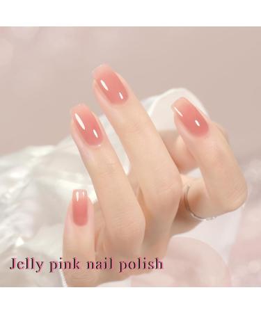 Nude Nail Polish - Jelly Nail Polish Varnish - Quick Drying & Long Lasting Breathable Nail Polish - No Need Baking Oil-Based Formula Pastel Nail Polish Women - Buy Online on SooperMarket.com