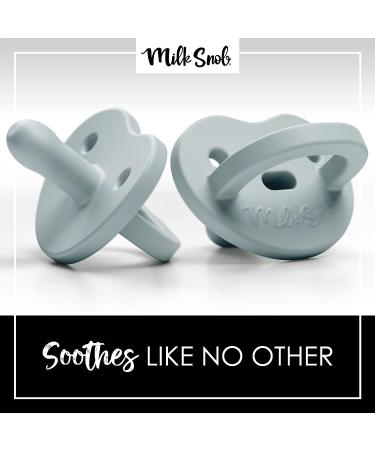 Milk Snob Calm n Cuddle Silicone Pacifier 6-18 Months - BPA Free Teether for Baby Girl and Boy. Perfect Baby Shower Gift for New Moms! Stage 2 Blue Breeze - Buy Online on SooperMarket.com