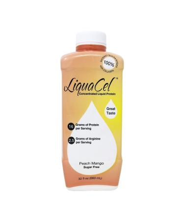 Liquacel Liquid Protein Sugar Free Peach Mango 1 X 32oz Bottle - PACK OF 2