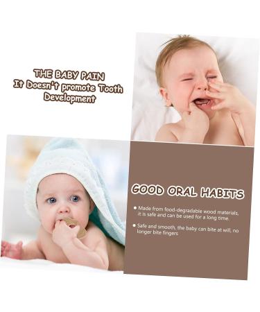 Didiseaon 10pcs Wooden Teething Pendant for Babies - Beech Wood Teether with Cartoon Design 5X6.3CM - Buy Online on SooperMarket.com