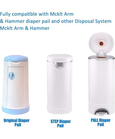 Diaper Pail Refill Bags - 34 Bags, 1088 Counts - Compatible with Arm&Hammer Disposal System - Locks in Odor - Seal and Toss Design - Buy Online on SooperMarket.com