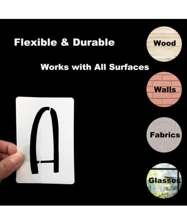 3 Inch Alphabet Letter Stencils for Painting - 42 Pack Letter and Number Stencil Templates with Signs for Painting on Wood Reusable Letters and Numbers Stencils for Chalkboard Wood Signs & Wall Art - Buy Online on SooperMarket.com