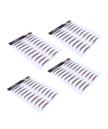 4pcs Eyebrow Stickers 6d Eyebrows Brow Shaper False Eyebrows Cosmetics Post Paper 4d Hair