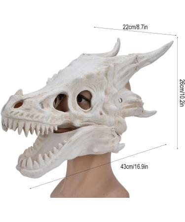 Scary Halloween Mask Latex Simulation Dinosaur Skull Mask Head Cover Halloween Skull Mask Scary Latex Full Head Realistic Masks for Halloween Costume Party Cosplay - Buy Online on SooperMarket.com