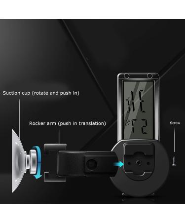 Thermometer Temperature Humidity Gauge Hygrometer Bearded Dragon Tank Accessories Reptile Tank Temperature Gauge Pet Supplies for Home Pet Shop(Black Transparency) - Buy Online on SooperMarket.com