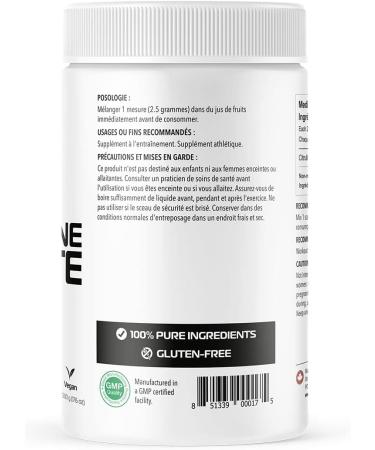 One Brand Nutrition L-Citrulline Malate Powder 100% PURE Vegan (500g) | 200 Servings - Buy Online on SooperMarket.com