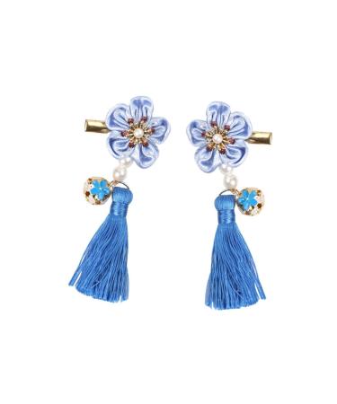 ibasenice 1 Pair Girl Barrettes Clip Bows Hair Clips Party Hair Clip Tassels Barrettes Kids Hair Clips for Girls Bow Hair Clips Hair Clip for Han Chinese Clothing Filler Japanese-style Child