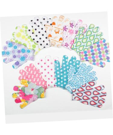 minkissy 3 Pairs Printed Bath Gloves Exfoliating Gloves Shower Gloves Five Fingers Bath Towel Child - Buy Online on SooperMarket.com