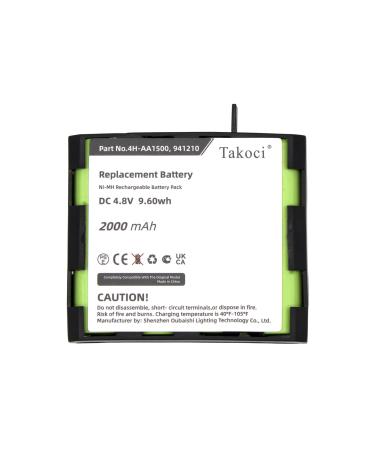Replacement Battery for Compex 4H-AA1500 Compatible with Sport Elite Elite 2.0 Performance Performance 2.0 and Edge Edge 2.0 Compex Ni-MH 4H-AA1500 Battery 4.8V 2000mAh