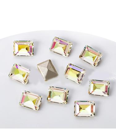 Crystal Nail Rhinestones Clear Nails Gems Stones 10Pcs Pointed Back Rhinestones Diamond Gems For Nail Art Supplies Nail Art Decorations Kits Nail Art Decorations Stickers ND955
