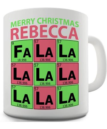 Berry Prints 11 OZ Periodic Table FA La La Christmas Geek Personalised Coffee Mugs for Tea Hot Chocolate - Ceramic Cups for Valentine Birthday Gift Home and Office