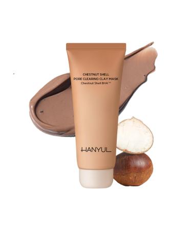 Hanyul Chestnut Shell Pore Clearing Clay Mask | Wash Off Mask for Oily Skin with Mud & BHA for Intensive Pore Care 3.39 fl.oz.