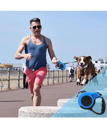 Retractable Dog Lead 5 m Retractable Dog Leash with Non-Slip Handle for Small Medium and Large Dogs Blue Blue 5M - Buy Online on SooperMarket.com