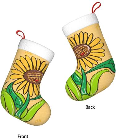 YYHHAOFA Sunflower Seeds and Sunflowers Prints Christmas Decorative Stockings : Soft Light and Tactile Suitable for Christmas Holiday Party - Buy Online on SooperMarket.com