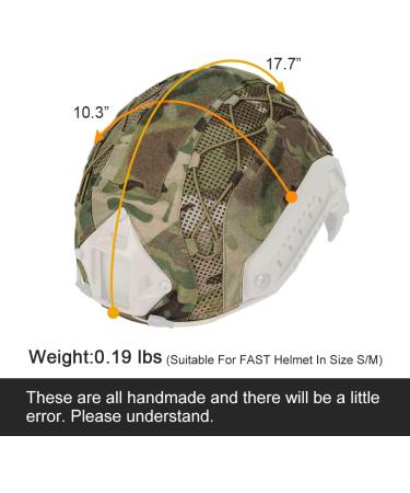TOPTACPRO Camouflage Helmet Cover for Fast Helmet Size M/L - Cordura 500D Nylon | Paintball Shooting Gear - Buy Online on SooperMarket.com