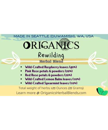 ORIGANICS Rewilding Herbal Blend (1.25oz/35.4g) Loose-Leaf Mints & Roses Sifted Cut Dried & Ground - Buy Online on SooperMarket.com