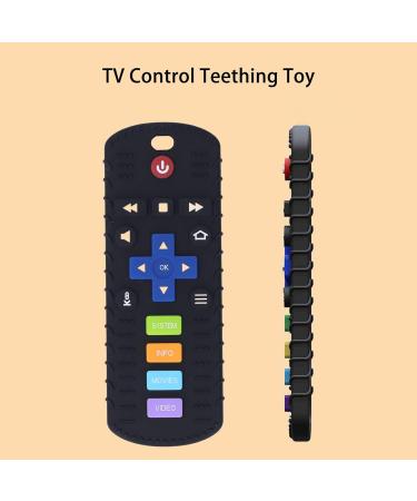 Silicone TV Control Teething Toy for Toddlers - Wear Resistant Baby Shower Gift (Black) - Buy Online on SooperMarket.com