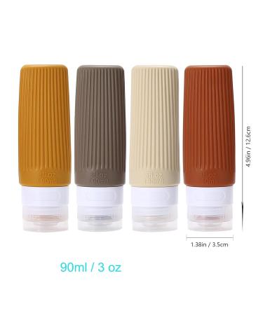 Buy Lufevrm 4-Piece 90ml Travel Bottles Set - BPA-Free Silicone Leakproof & Replaceable - Ideal for International Travel - Buy Online on SooperMarket.com
