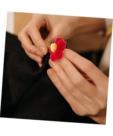 Cabilock 10pcs Hairpin Accessories Hair Pin Plush Yarn Crocheted Puff Flower Child Wedding Supplies Bow Tie Assorted Color 2 4X4cm - Buy Online on SooperMarket.com