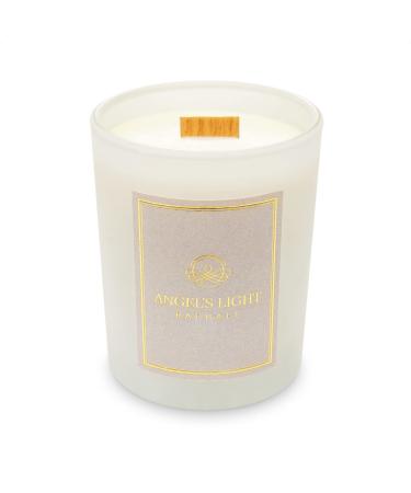 Angel's Light Raphael - luxurious fragrance candle.Healing energy joie de vivre.Handmade.270g natural soy wax with essential oils.Sandalwood pine sage bergamot.WoodenRaphael Wooden Wick